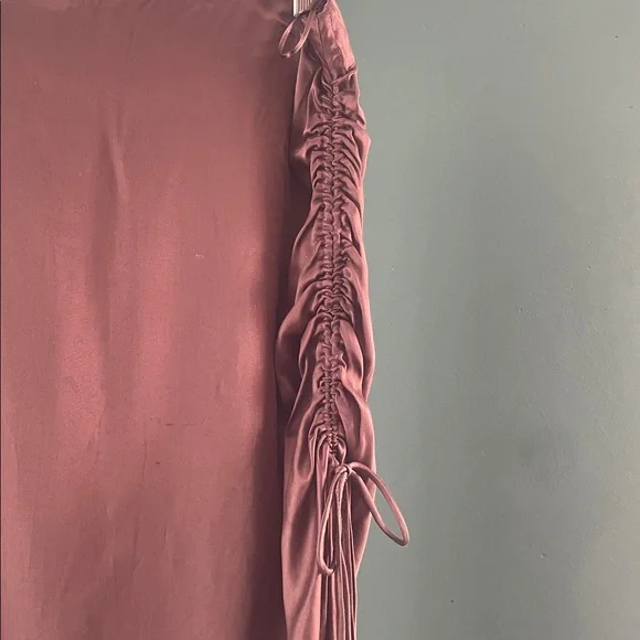 Zara Satin Dress in earth tone Dusty Rose - Picture 3 of 4